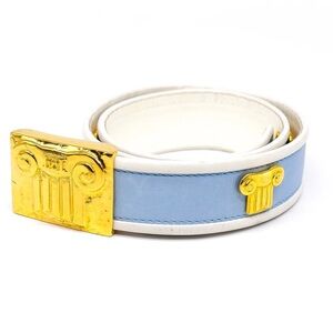 Escada leather belt with column motif (size 38)